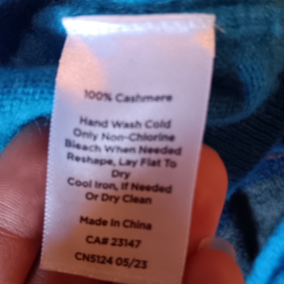 Talbots 100% Cashmere Sweater Womens Xl Blue - Picture 4 of 7